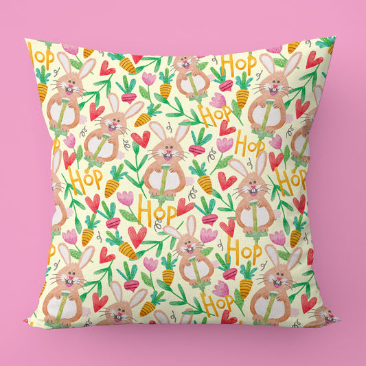 Be Hoppy Throw Pillow