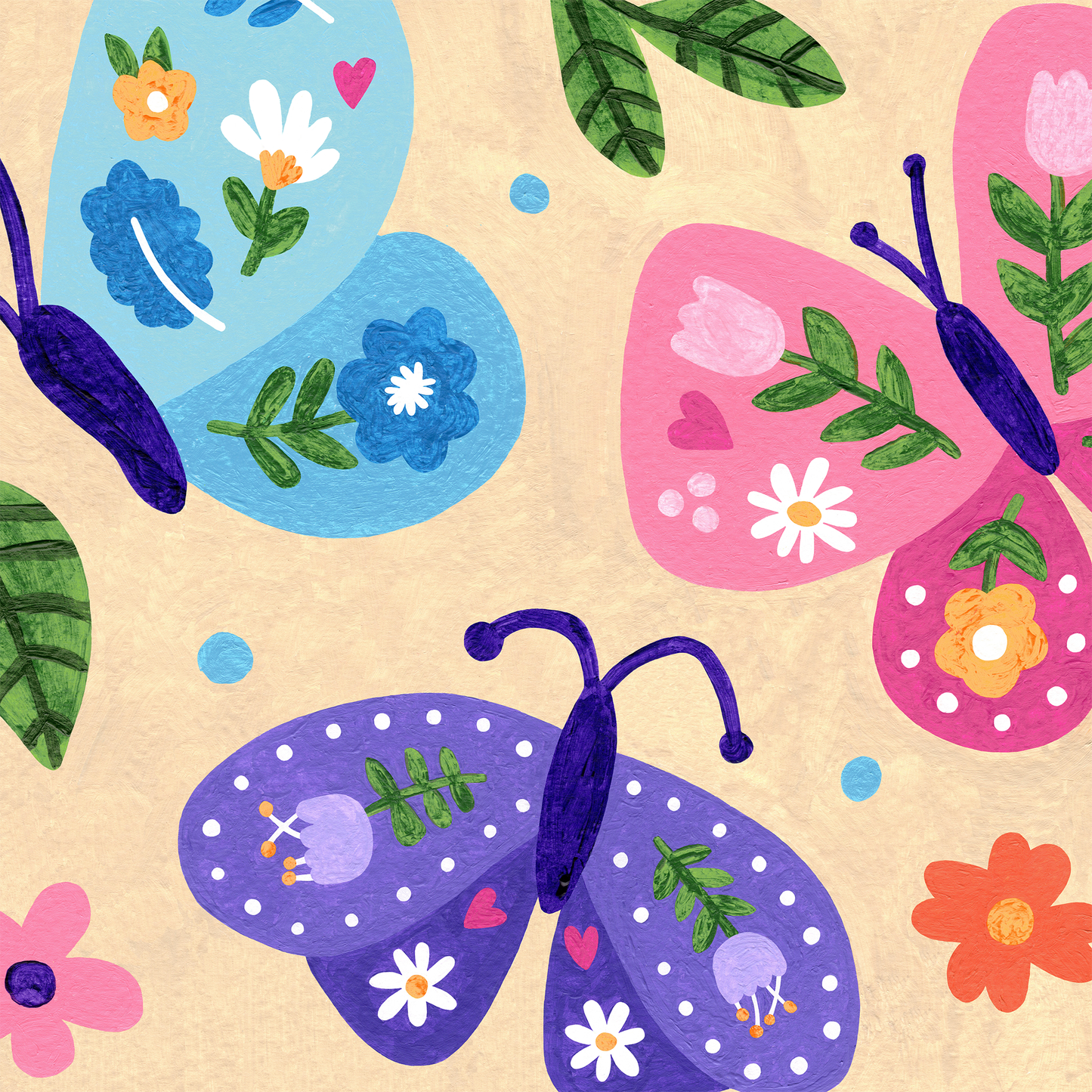 Butterfly Love Premium Art Print