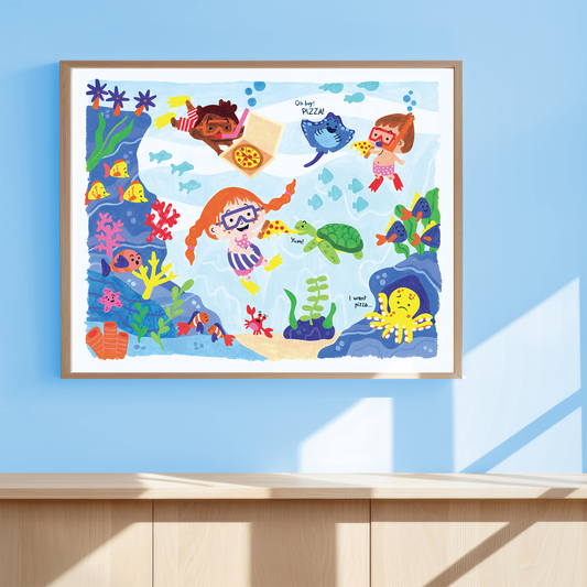 Pizza Di Mare Art Print