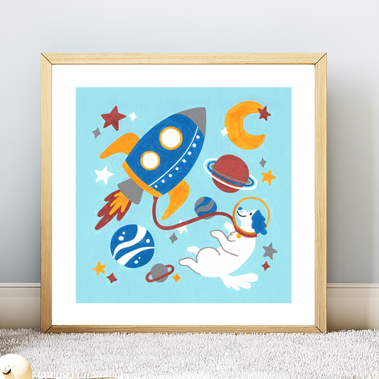 Rocket Dog Giclee Art Print