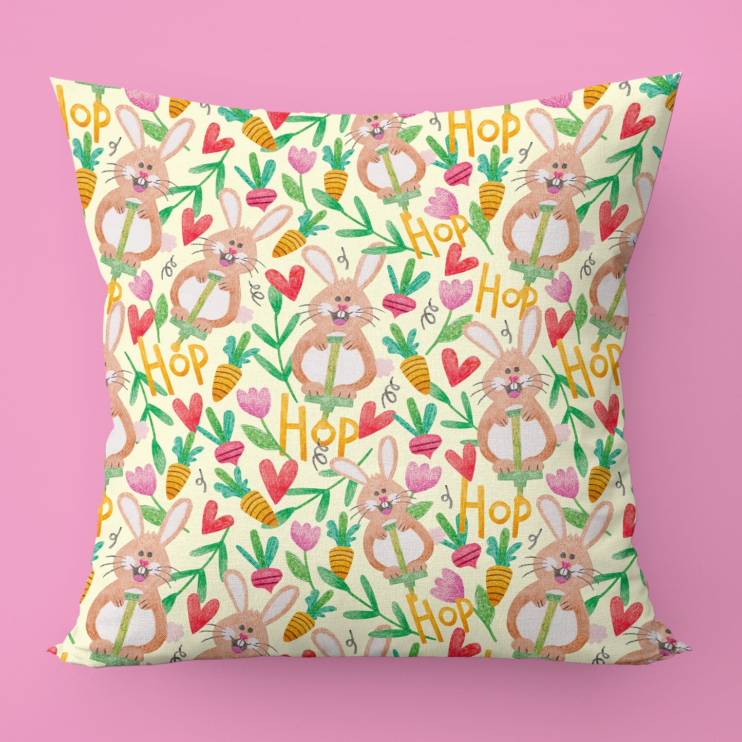 Be Hoppy Throw Pillow