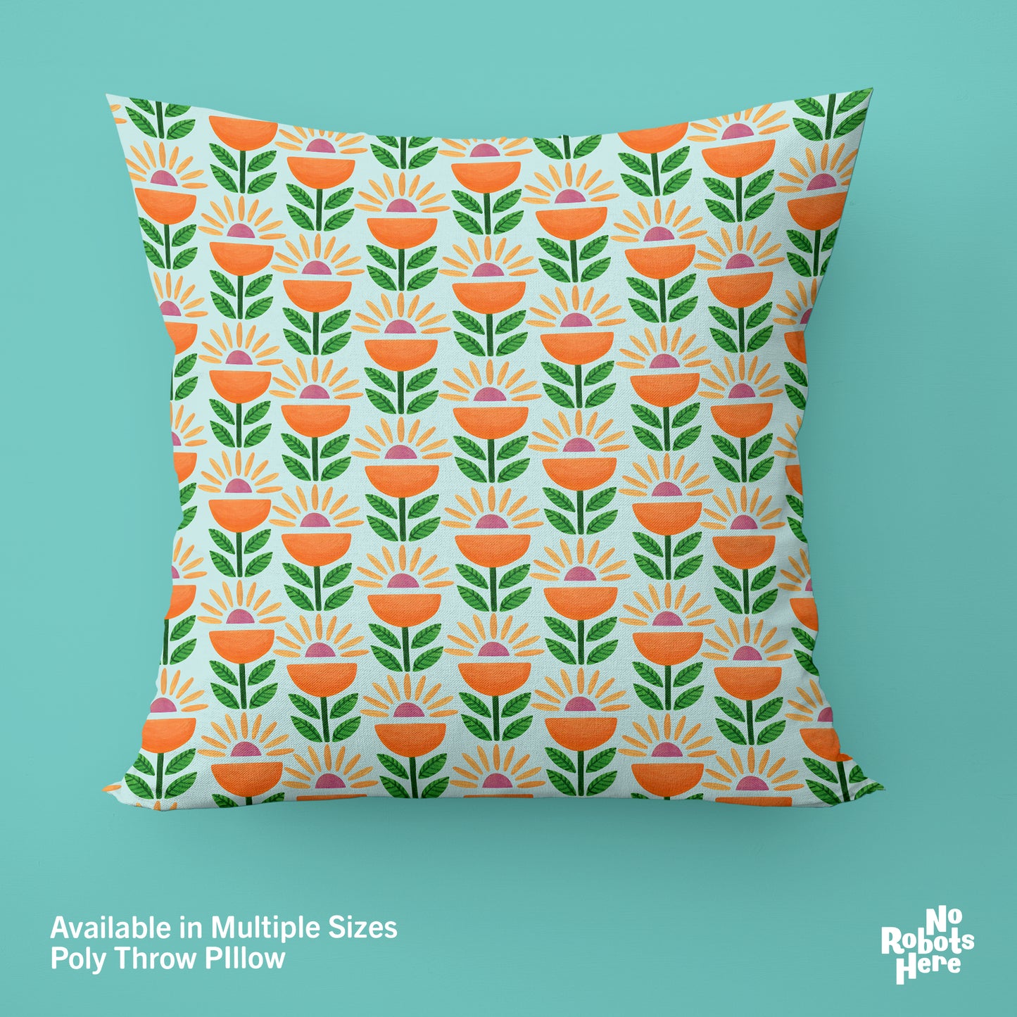 Blooming Flower Throw Pillow