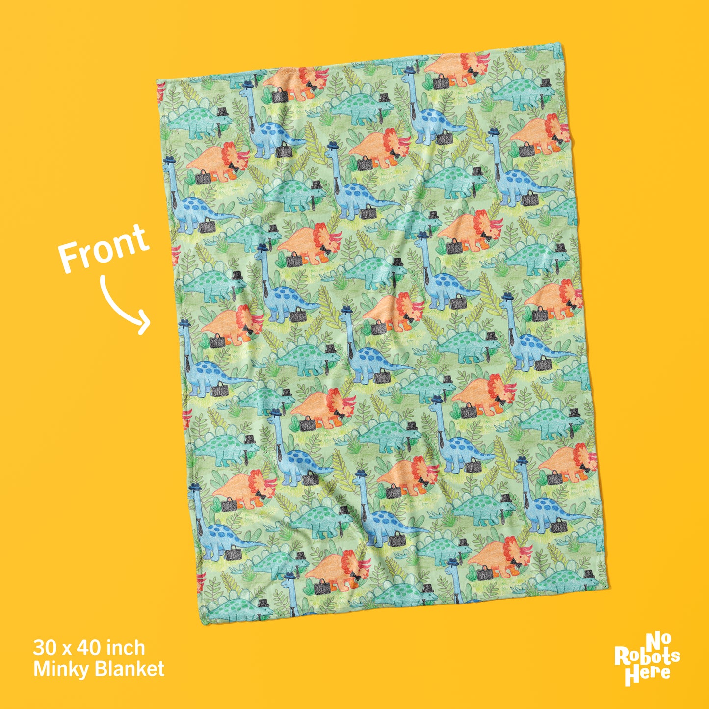 Dapper Dino Minky Blanket