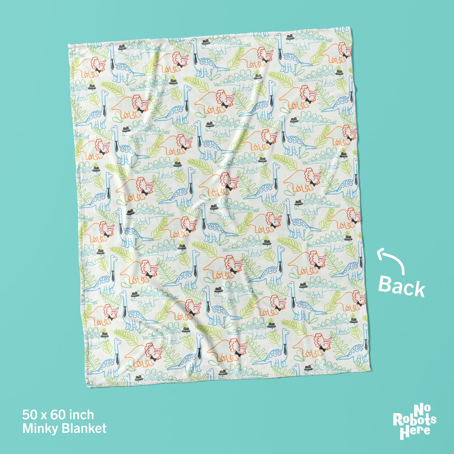 Dapper Dino Minky Blanket