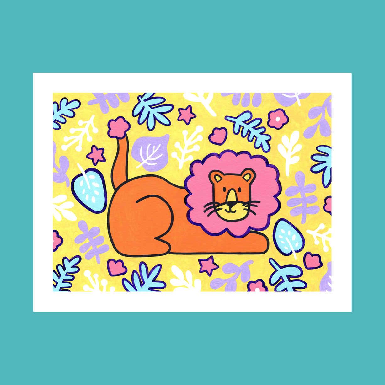 Lion Leaf Premium Art Print