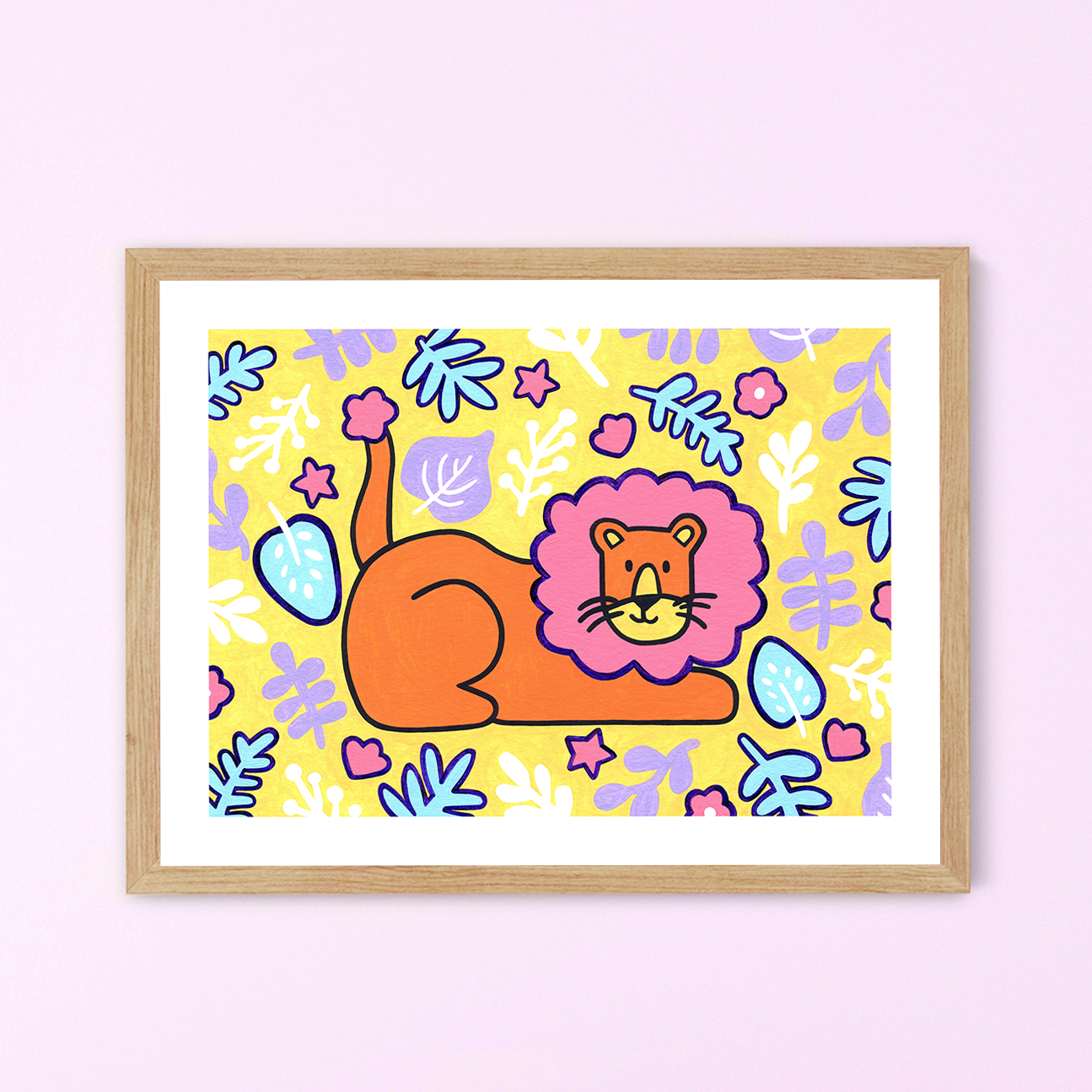 Lion Leaf Premium Art Print
