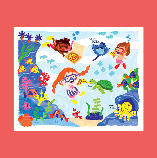 Pizza Di Mare Art Print