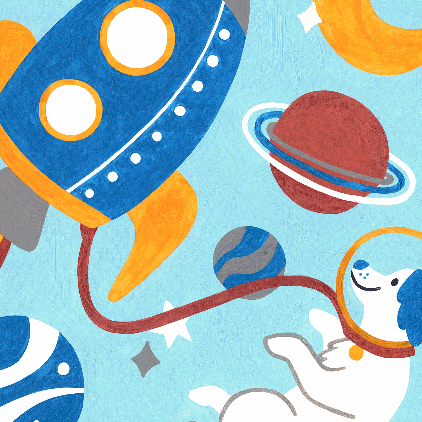 Rocket Dog Art Print